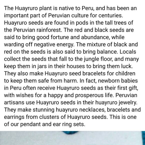 Silver Peruvian Seed Earrings - Picture 7 of 7